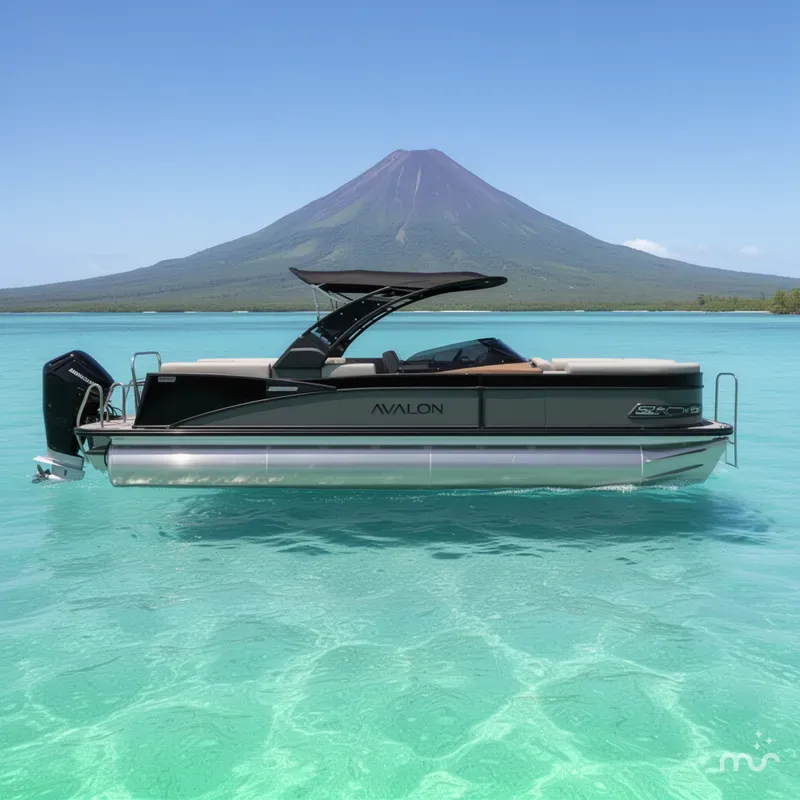Slide: The Image of Avalon Catalina Quad Lounger Windshield 25 FT 2026 - 2