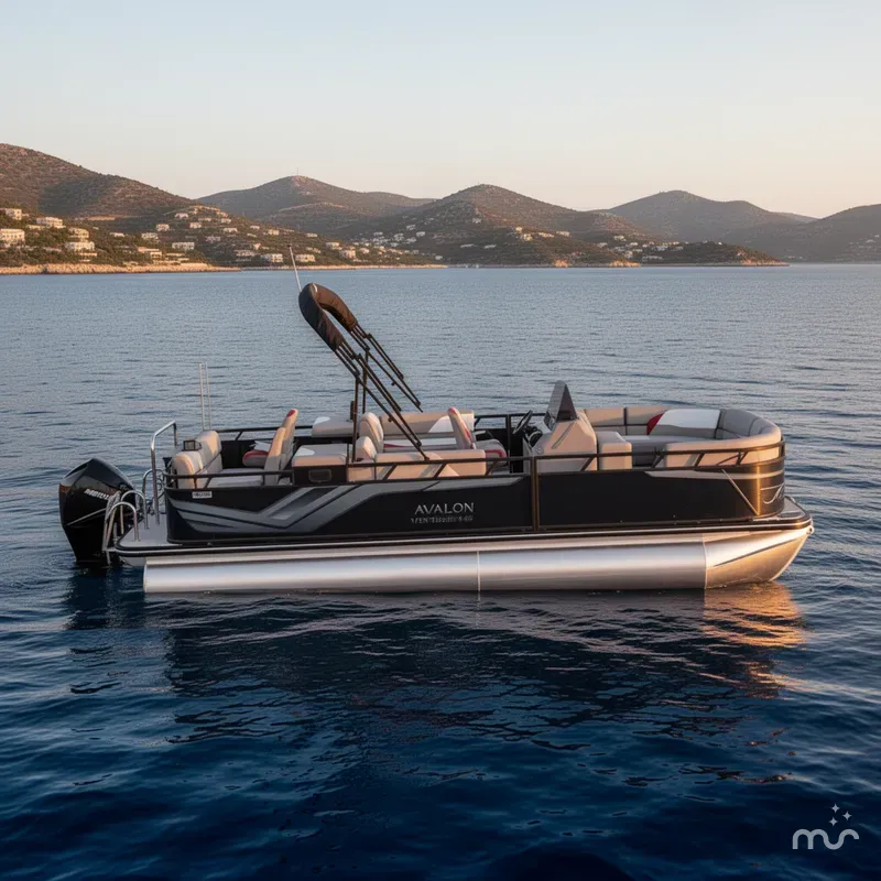 Slide: The Image of Avalon Venture 85 Rear Fish - 23 FT w/ 150HP Mercury! 2026 - 2