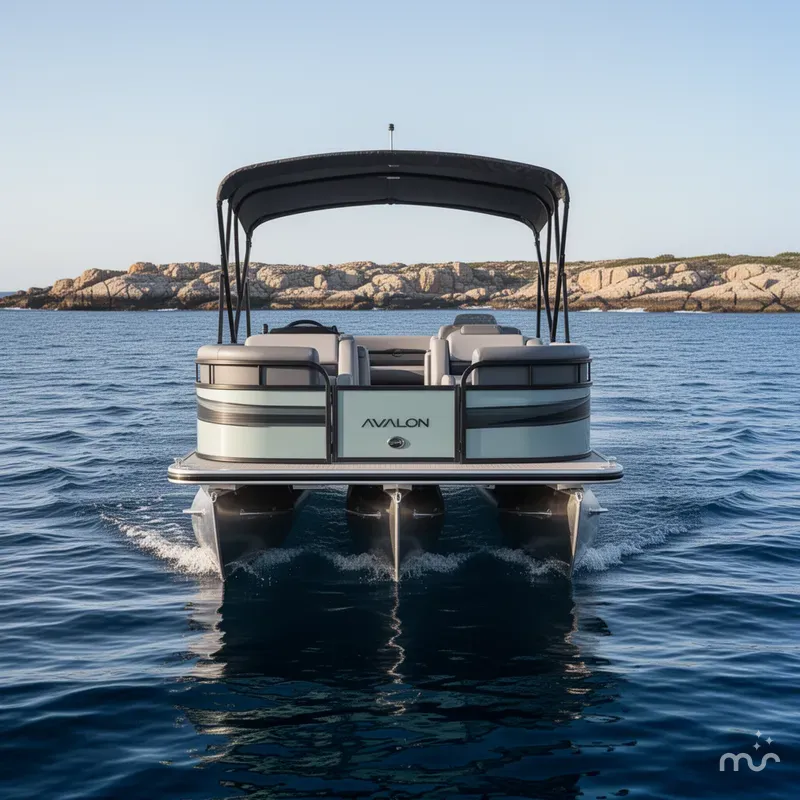 Slide: The Image of Avalon Venture 85 25' Cruise Rear Bench Triple-Toon - IN STOCK - $78,637 2026 - 1