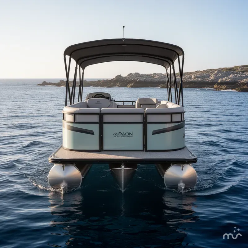 Slide: The Image of Avalon Venture 85 25' Cruise Rear Bench Triple-Toon - IN STOCK - $78,637 2026 - 3