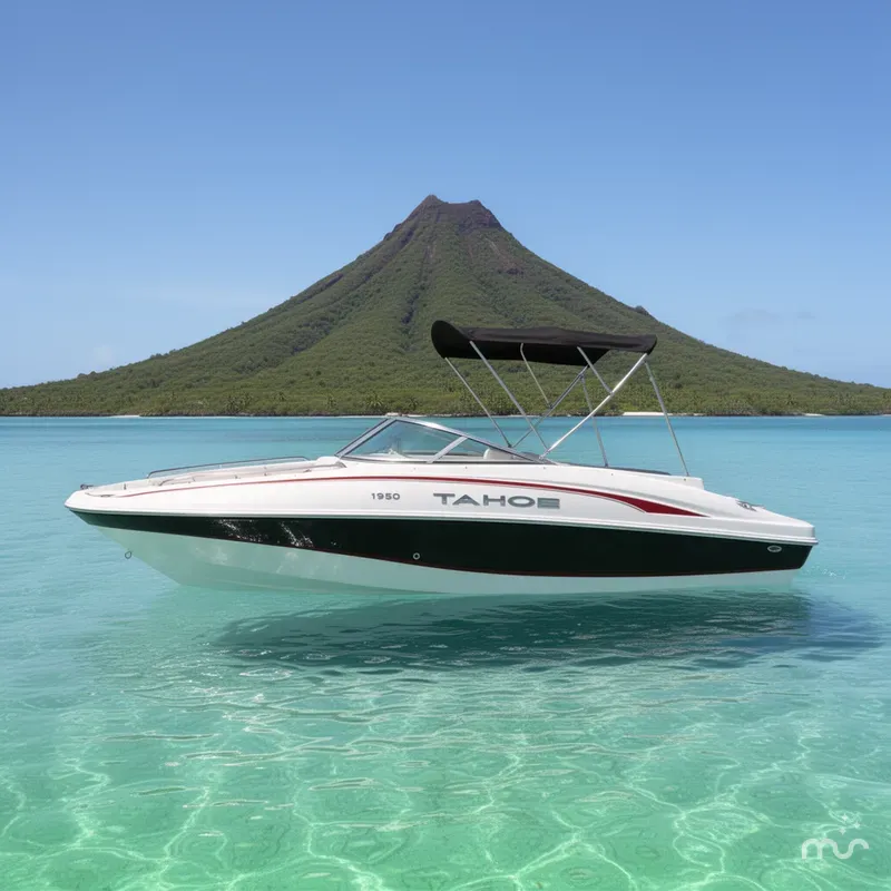 Slide: The Image of Tahoe 1950 Deck boat 2017 - 2