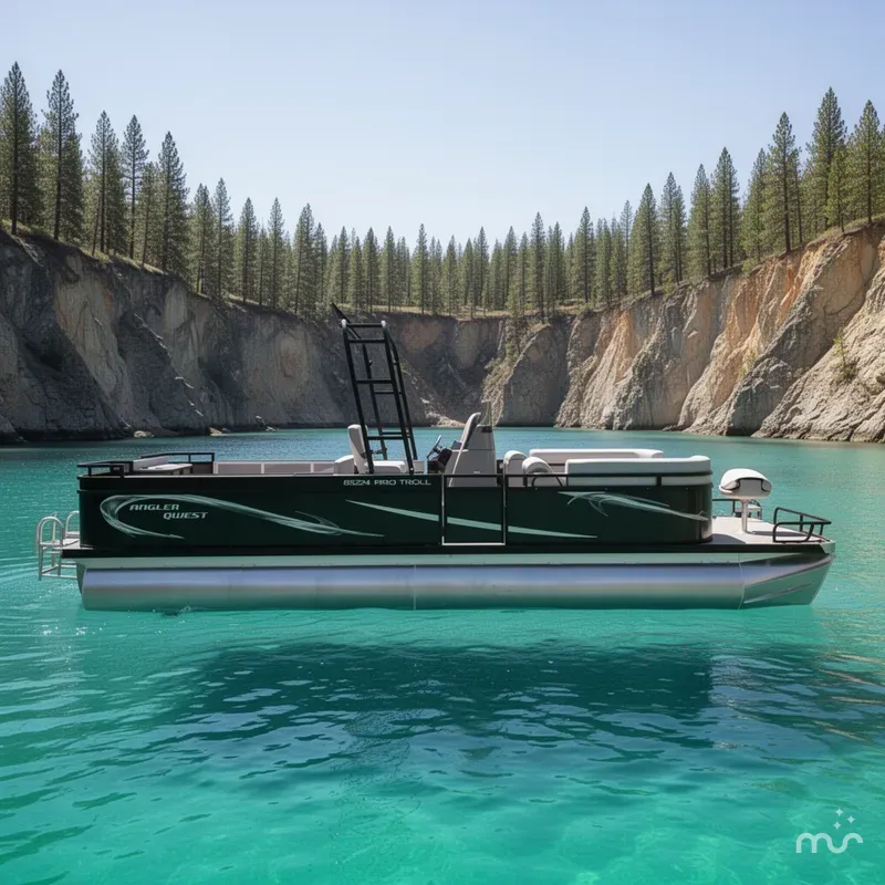Slide: The Image of Angler Qwest Pontoons ANGLER QWEST 8522/24 PRO TROLL 2023 - 2