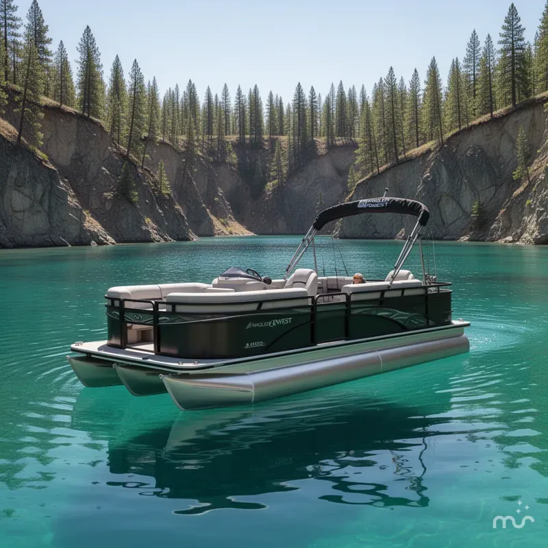 Slide: The Image of Angler Qwest Pontoons A 8522 FAMILY FISH PRO 2023 - 2