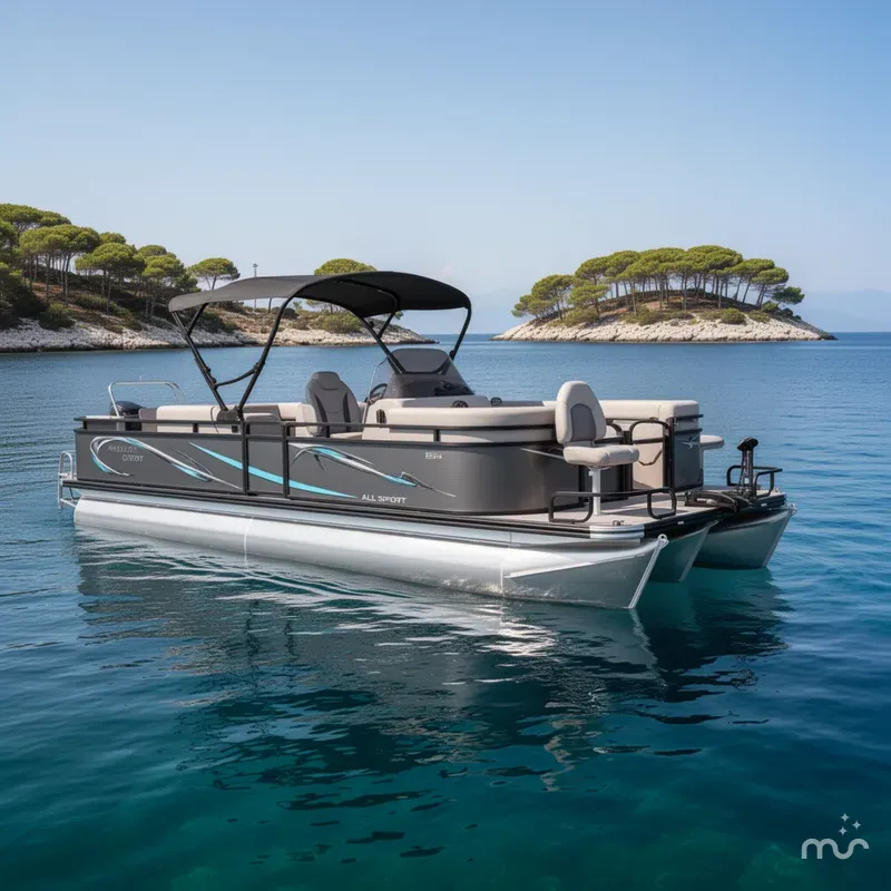 Slide: The Image of Angler Qwest Pontoons AQ 8524 ALL SPORT 2023 - 2