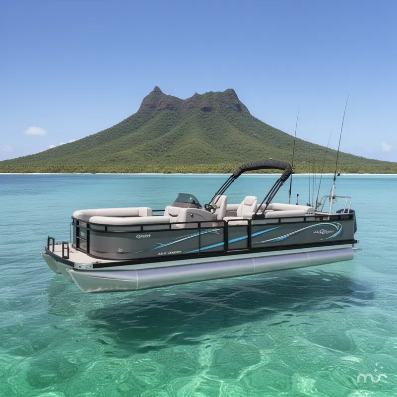 Slide: The Image of Angler Qwest Pontoons 8524 ALL SPORT 2023 - 2