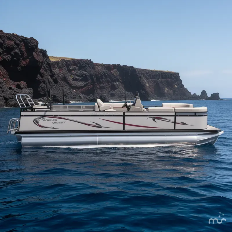 Slide: The Image of Angler Qwest Pontoons AQ 8524 FAMILY FISH PRO 2023 - 2