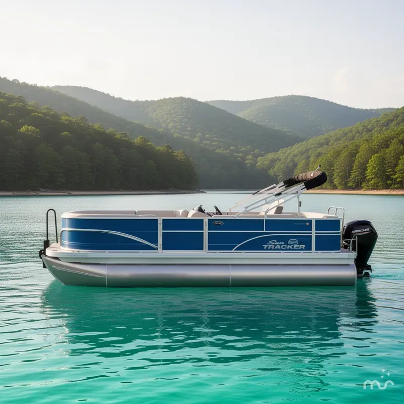 Slide: The Image of Sun Tracker Party Barge 18 DLX 2026 - 2