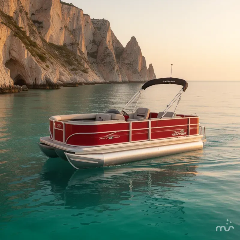 Slide: The Image of Sun Tracker Party Barge 18 DLX 2026 - 2