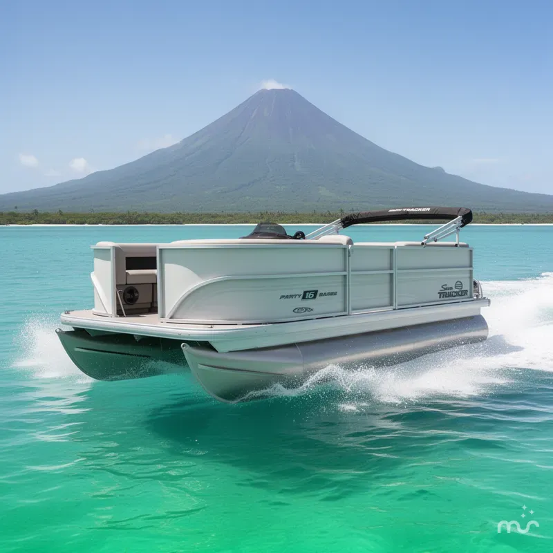 Slide: The Image of Sun Tracker Party Barge 16 DLX 2026 - 4