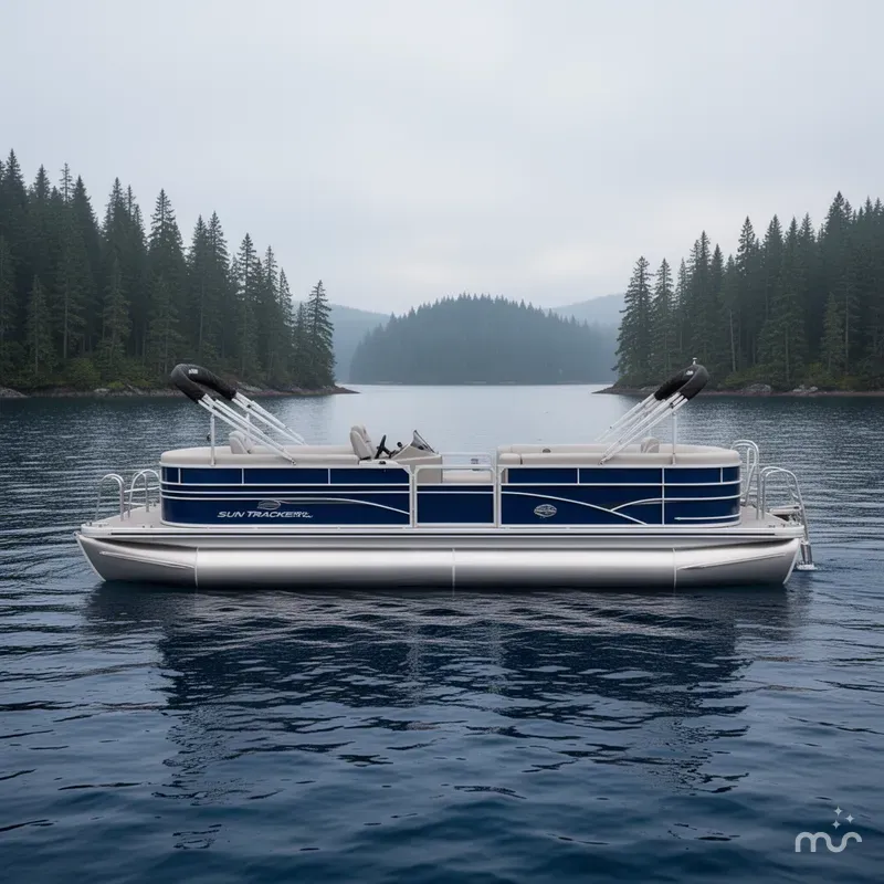 Slide: The Image of Sun Tracker Party Barge 16 DLX 2026 - 2