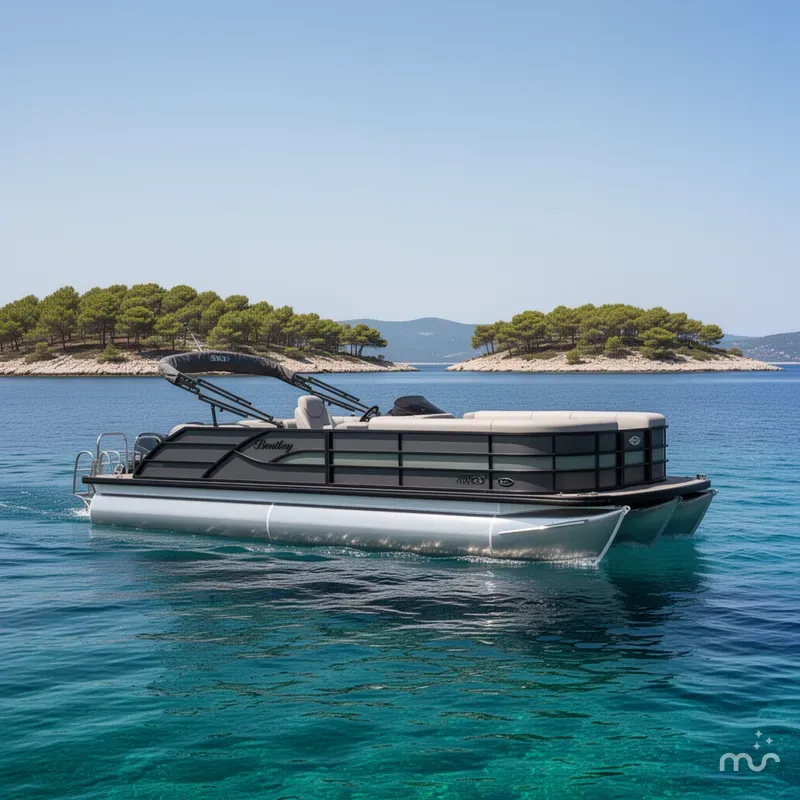 Slide: The Image of Bentley Pontoons 223 Swingback Tri-toon 2026 - 2