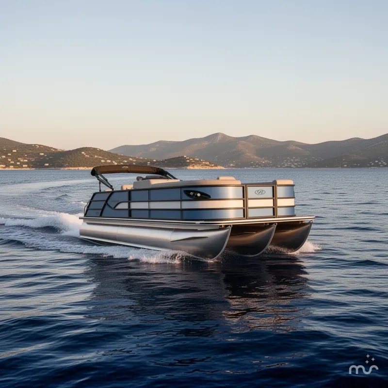 Slide: The Image of Bentley Pontoons Legacy Quad Swing Back 243 2026 - 1