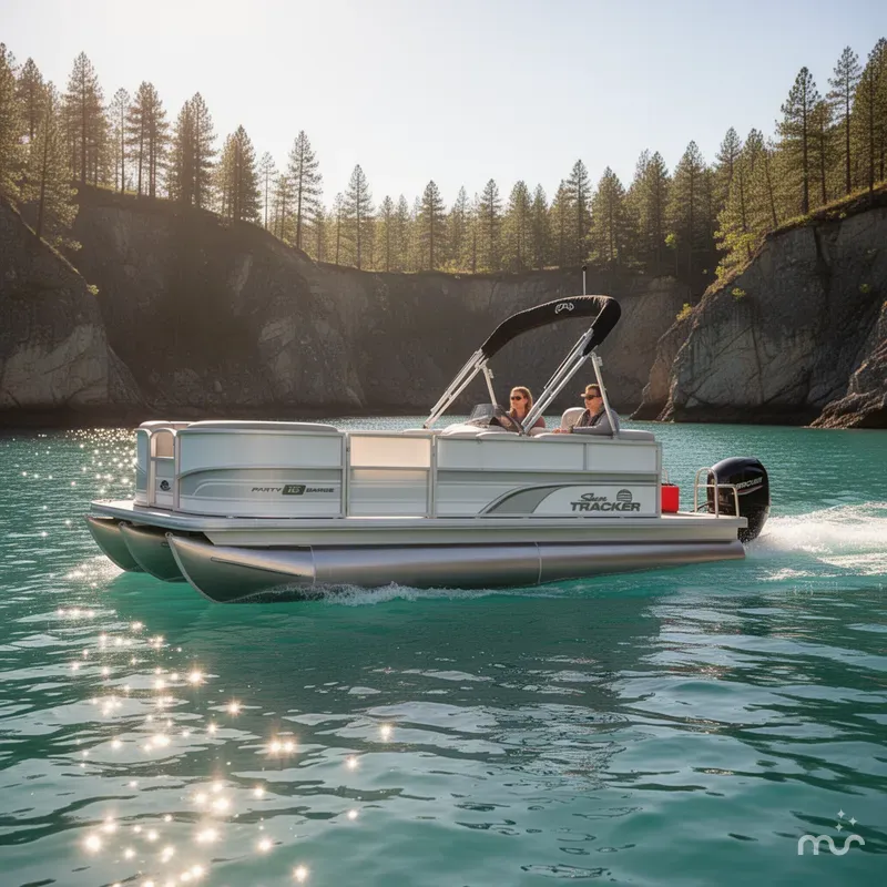 Slide: The Image of Sun Tracker Party Barge 16 DLX 2026 - 4