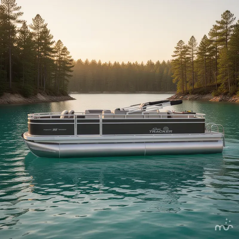 Slide: The Image of Sun Tracker Fishin' Barge 22 DLX 2026 - 2