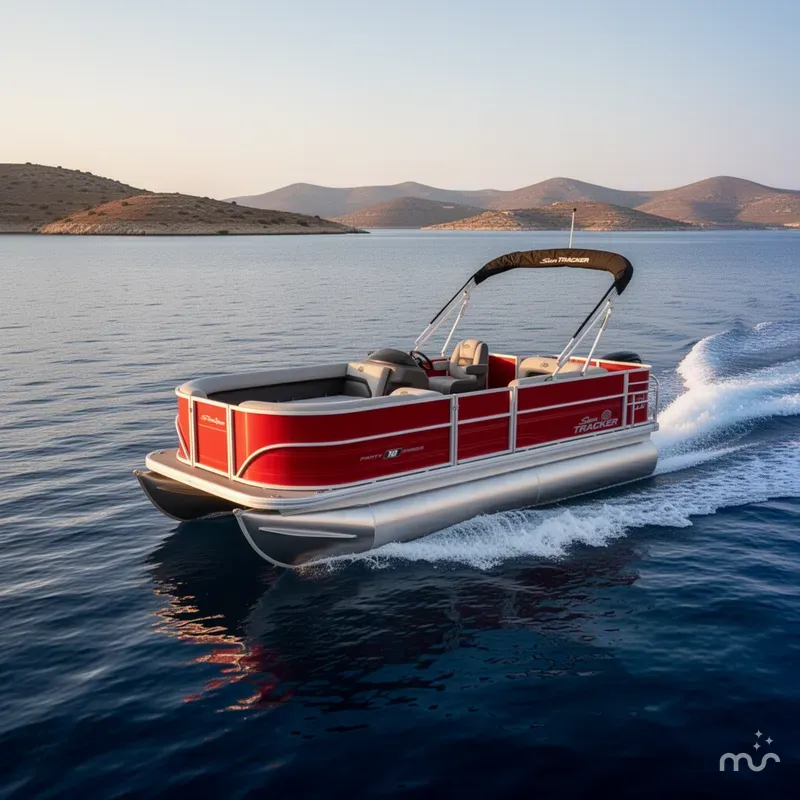 Slide: The Image of Sun Tracker Party Barge 18 DLX 2026 - 4