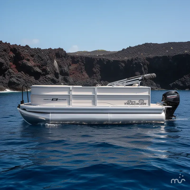 Slide: The Image of Sun Tracker Party Barge 16 DLX 2026 - 2