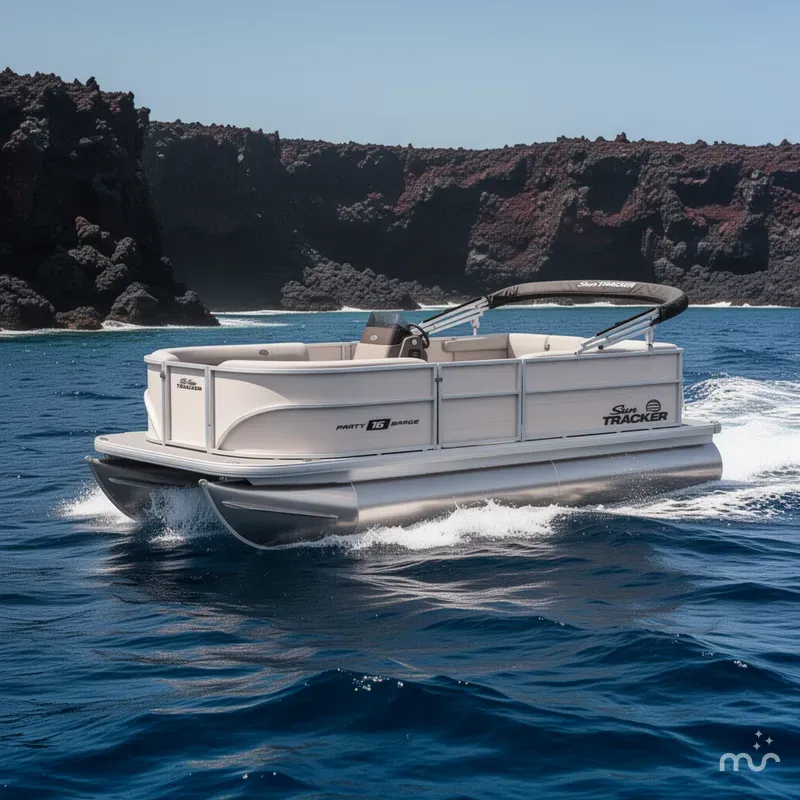 Slide: The Image of Sun Tracker Party Barge 16 DLX 2026 - 4