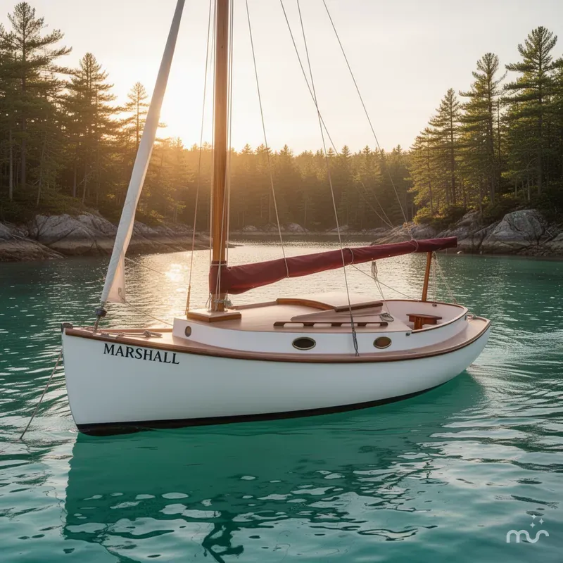 Slide: The Image of Marshall 22 Cape Cod Catboat 1974 - 2