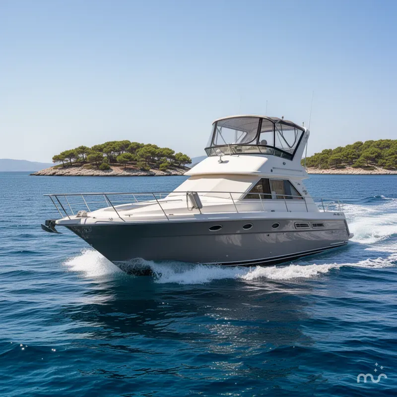 Slide: The Image of Sea Ray 380 Aft Cabin 1990 - 2