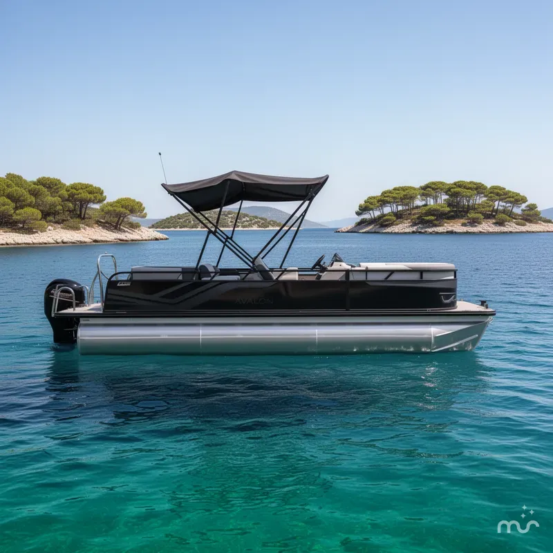 Slide: The Image of Avalon Venture 85 Versatile Rear Bench 25 FT 2026 - 2