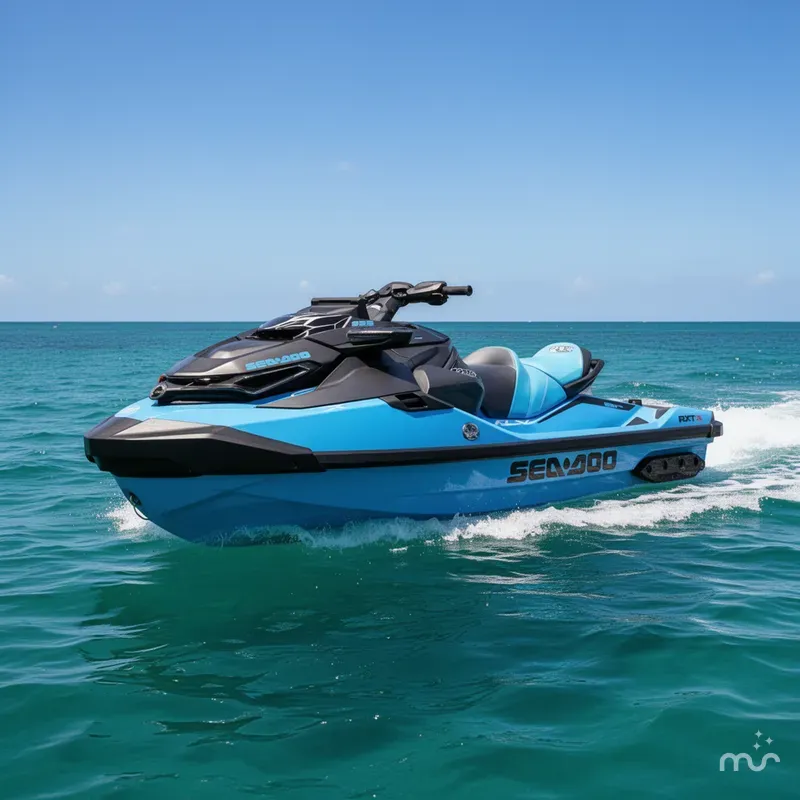 Slide: The Image of Sea-Doo RXT-X™ 325 Gulfstream Blue Premium 2026 - 2