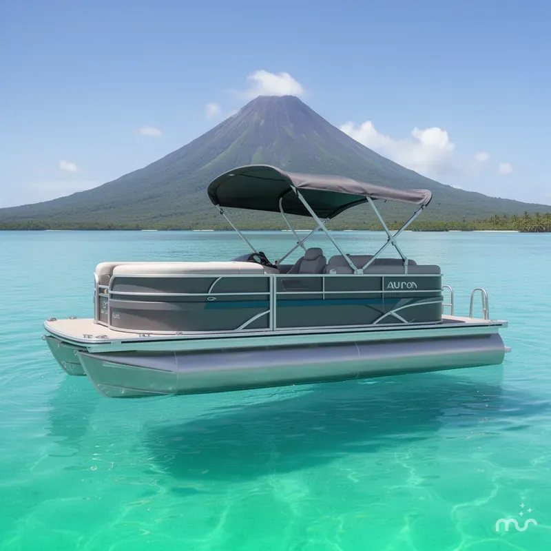 Slide: The Image of Avalon Aura Pontoon Boats 2025 - 2