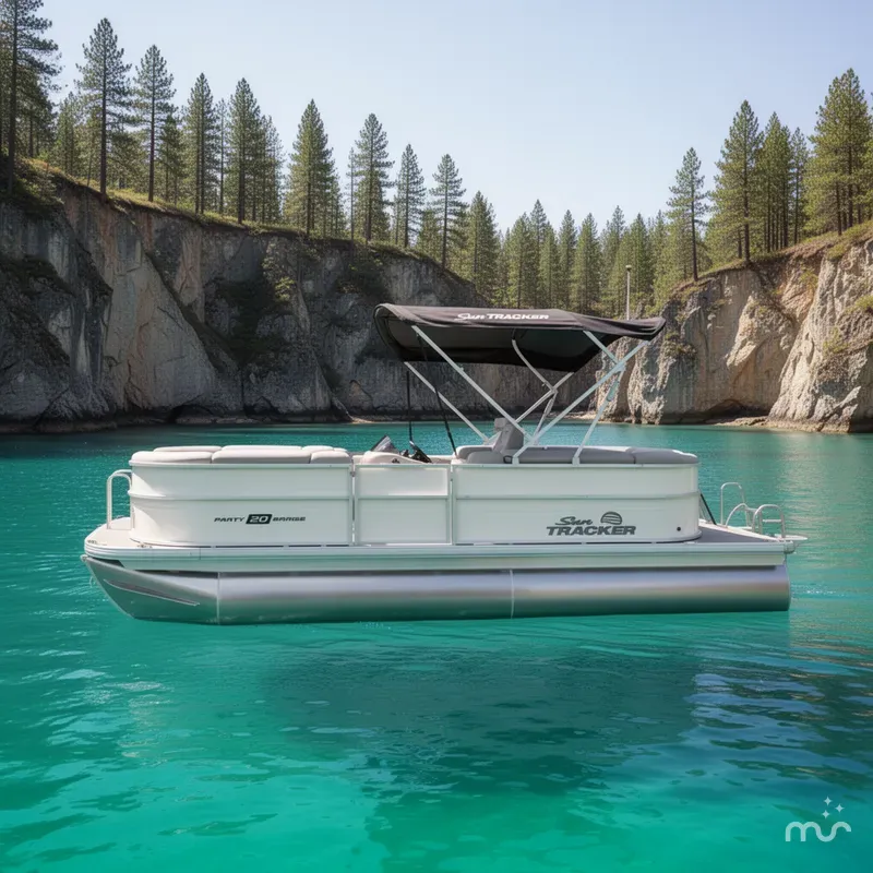 Slide: The Image of Sun Tracker Party Barge 20 DLX 2026 - 2