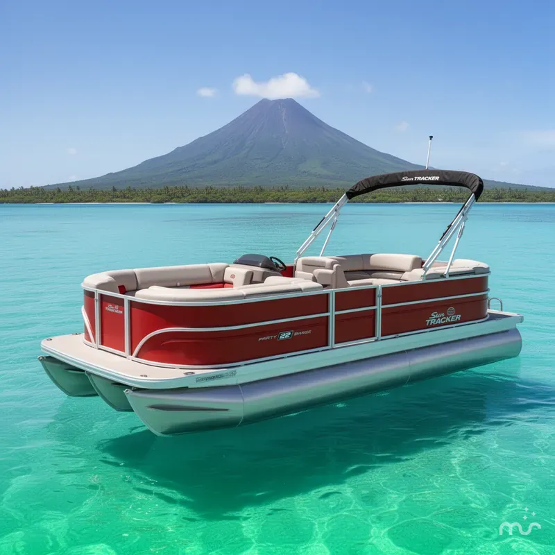 Slide: The Image of Sun Tracker Party Barge 22 DLX 2026 - 2