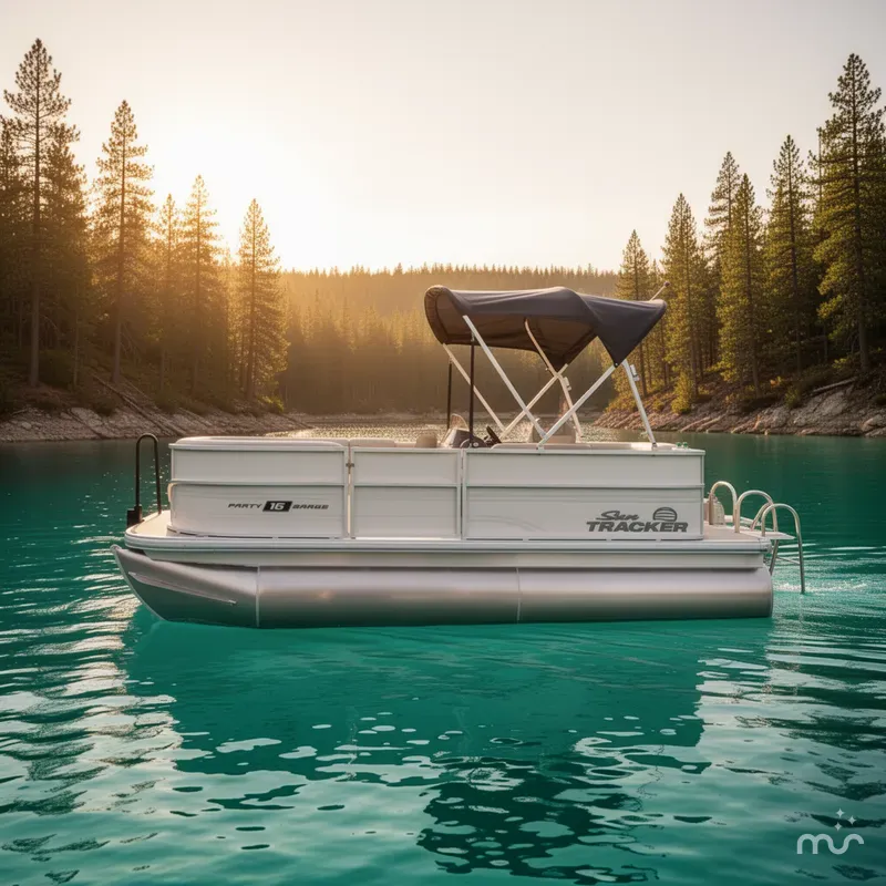 Slide: The Image of Sun Tracker Party Barge 16 DLX 2026 - 2