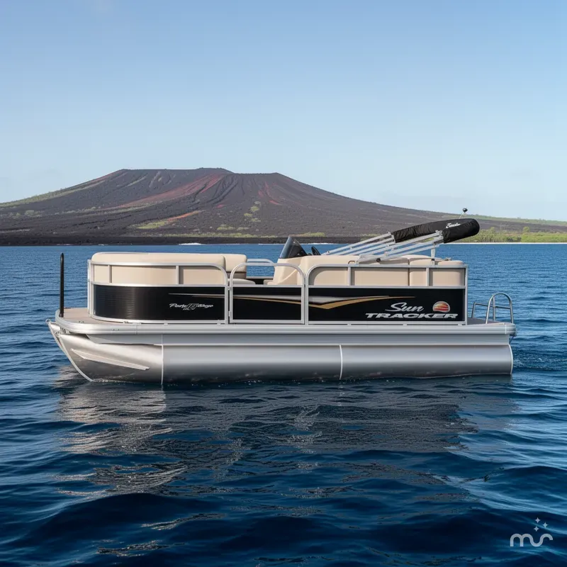Slide: The Image of Sun Tracker Party Barge 16 DLX 2025 - 2
