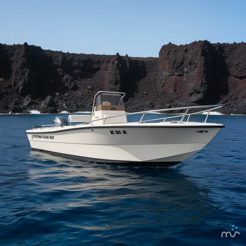 Slide: The Image of Sportsman Island Reef 19 Center Console 1995 - 2
