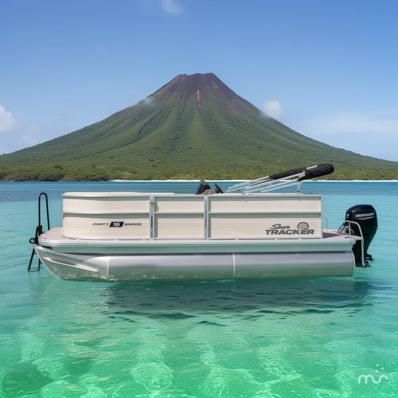 Slide: The Image of Sun Tracker Party Barge 16 DLX 2026 - 2