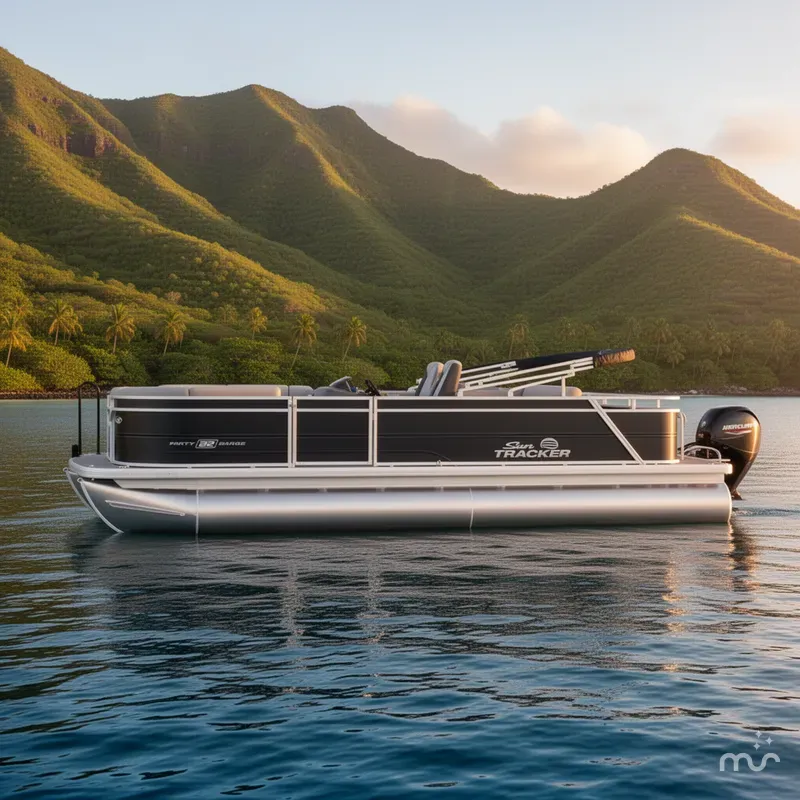 Slide: The Image of Sun Tracker Party Barge 22 RF DLX 2026 - 2