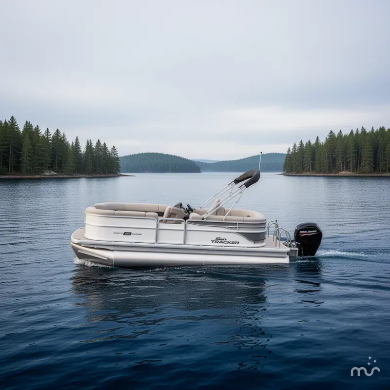 Slide: The Image of Sun Tracker Party Barge 20 DLX 2026 - 4