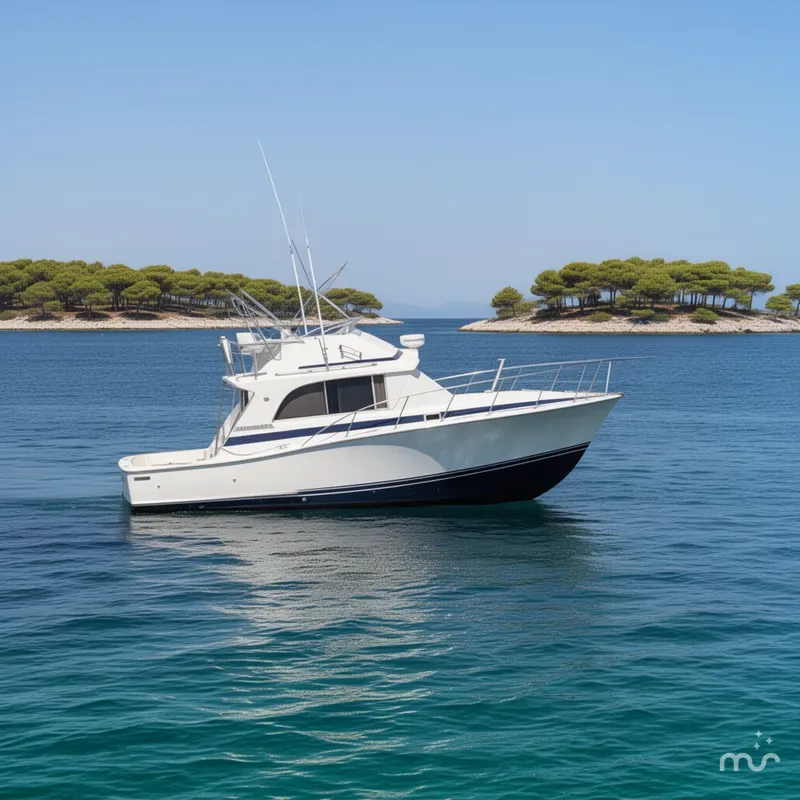 Slide: The Image of Bertram 33 Flybridge Cruiser 1985 - 2