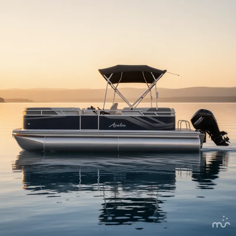 Slide: The Image of Avalon Venture Quad Lounger 21 FT 2180QL 2023 - 2