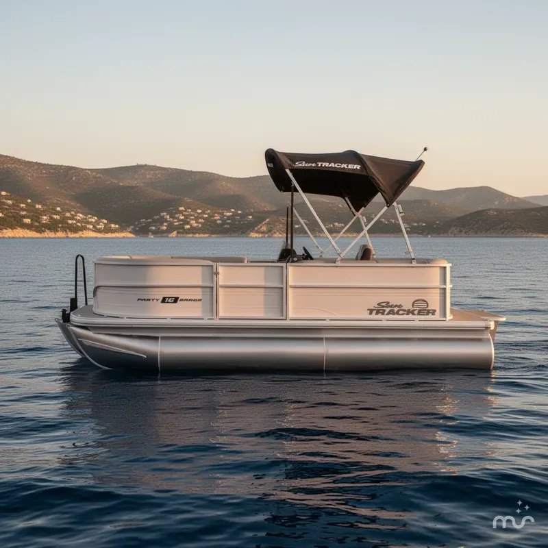 Slide: The Image of Sun Tracker Party Barge 16 DLX 2026 - 2