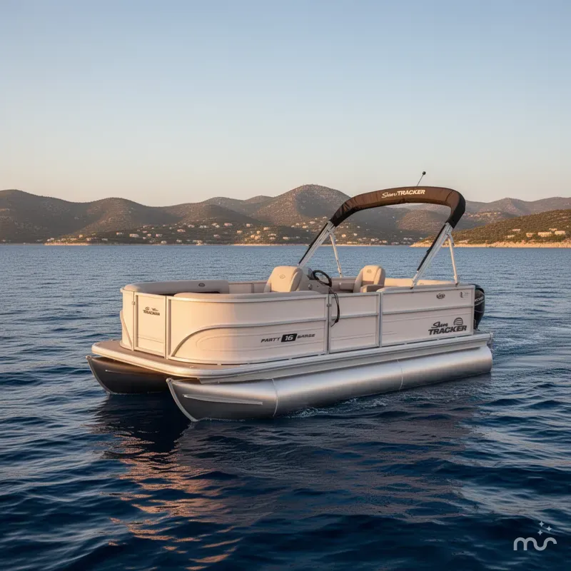 Slide: The Image of Sun Tracker Party Barge 16 DLX 2026 - 4
