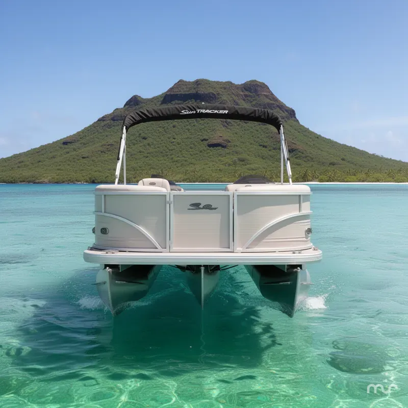 Slide: The Image of Sun Tracker Party Barge 18 DLX 2026 - 1