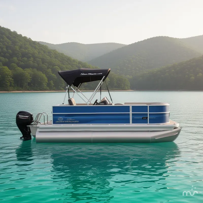 Slide: The Image of Sun Tracker Party Barge 16 DLX 2026 - 2