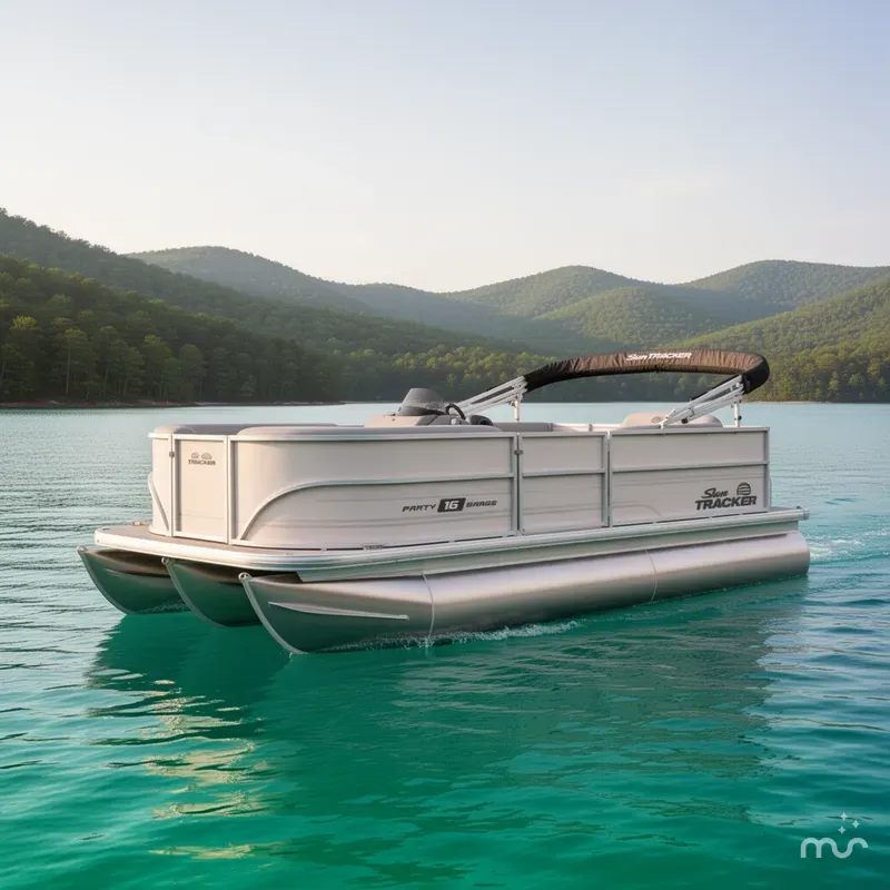 Slide: The Image of Sun Tracker Party Barge 16 DLX 2026 - 4