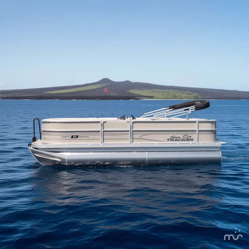 Slide: The Image of Sun Tracker Party Barge 18 DLX 2026 - 2