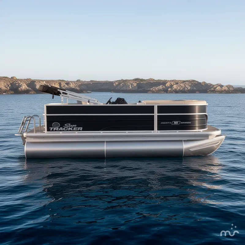 Slide: The Image of Sun Tracker Party Barge 16 DLX 2026 - 2