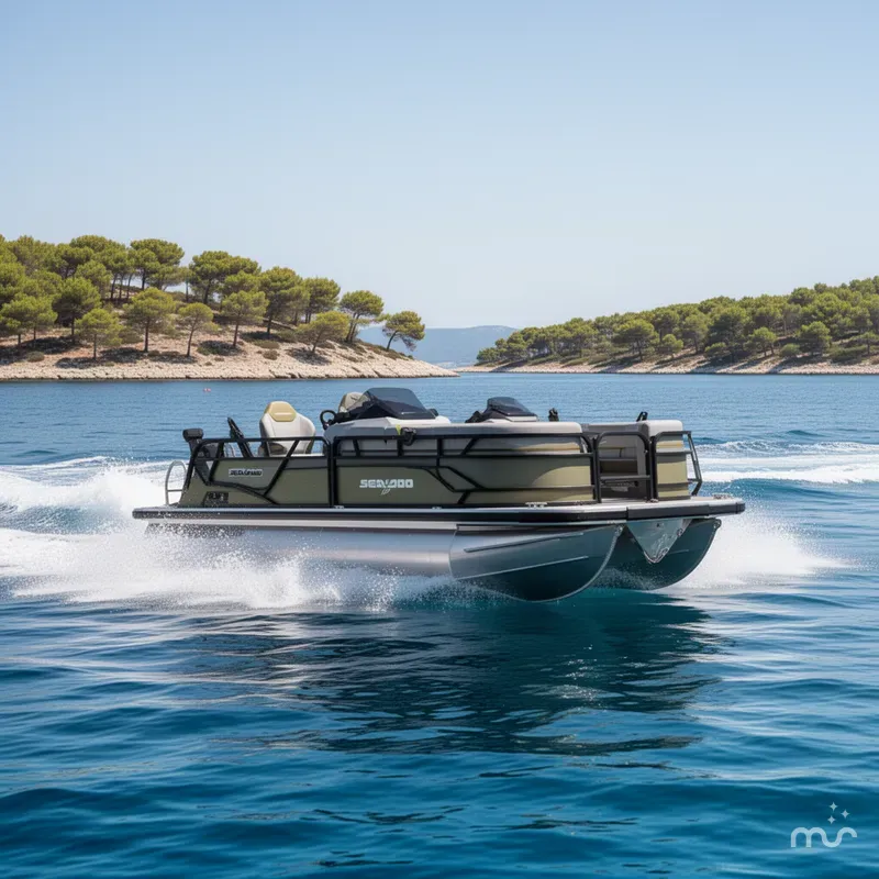 Slide: The Image of Sea-Doo Switch Fish™ 18 - 230 Hp Galvanized 2026 - 2