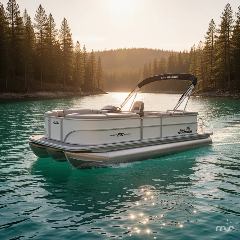 Slide: The Image of Sun Tracker Party Barge 20 DLX 2026 - 4