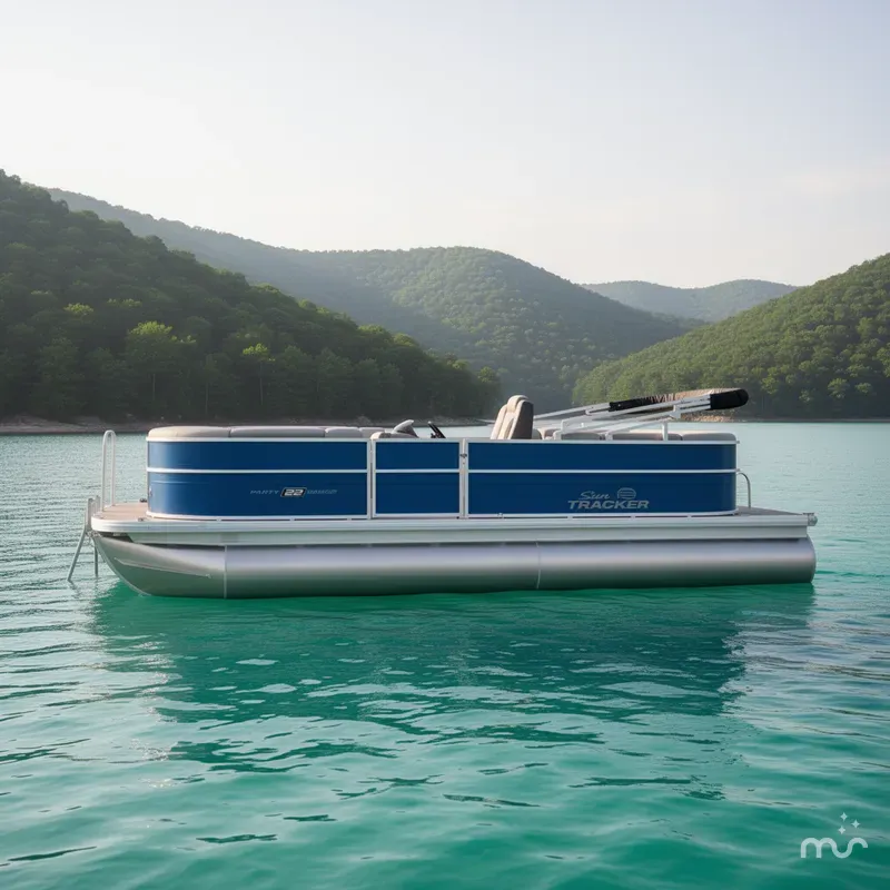 Slide: The Image of Sun Tracker Party Barge 22 DLX 2026 - 2