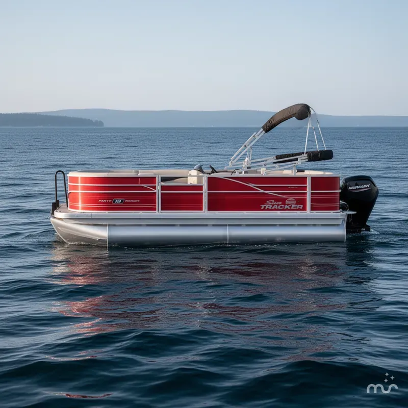 Slide: The Image of Sun Tracker Party Barge 18 DLX 2026 - 2