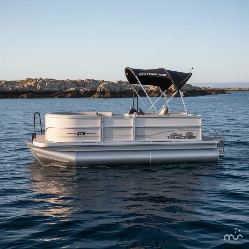 Slide: The Image of Sun Tracker Party Barge 16 DLX 2026 - 2