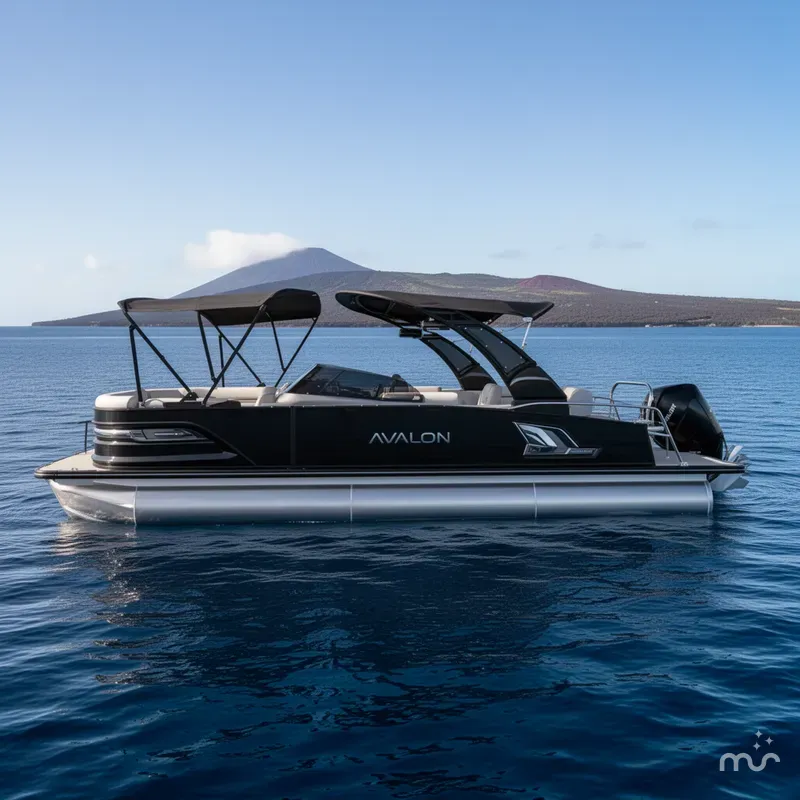 Slide: The Image of Avalon Excalibur LTD Flex Lounge Windshield - 25 FT w/ 425HP Mercury V10! 2026 - 2