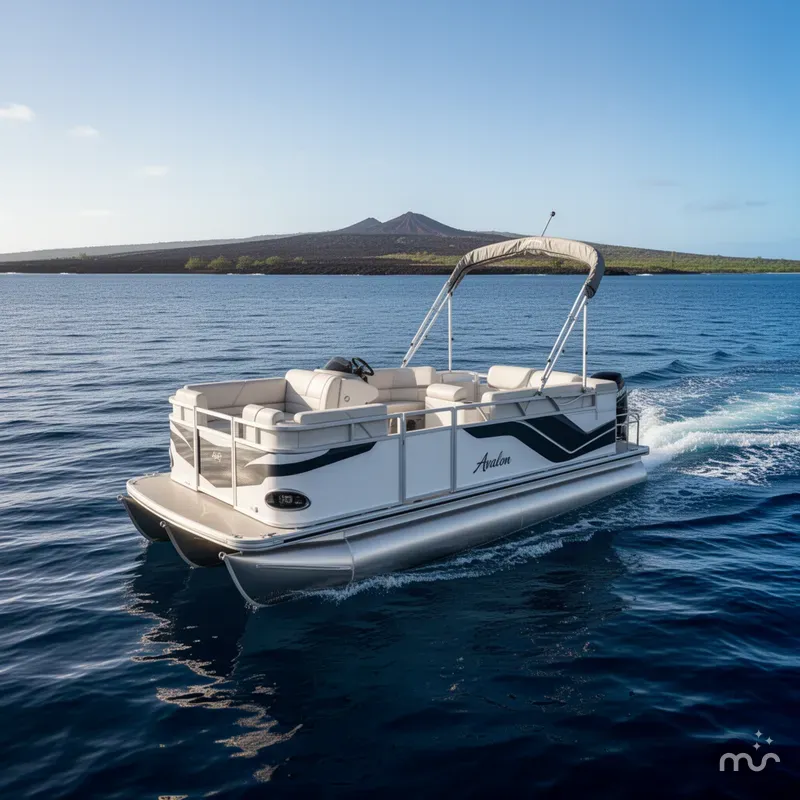 Slide: The Image of Avalon Venture Cruise Rear Bench - 21 FT w/ 90HP Mercury! 2026 - 2